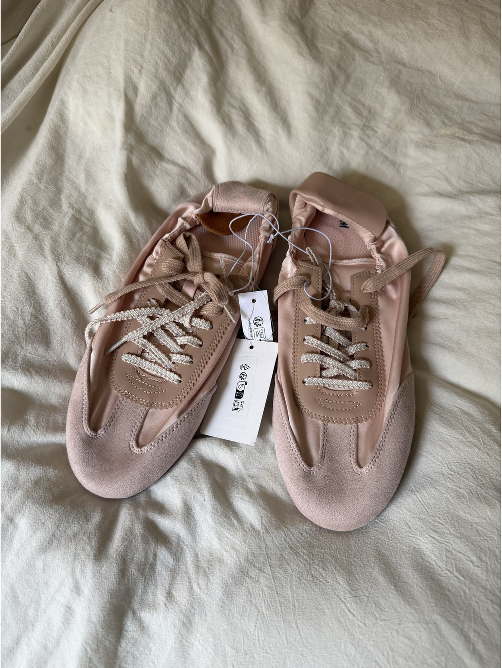BRAND NEW Pink Satin Sneakers